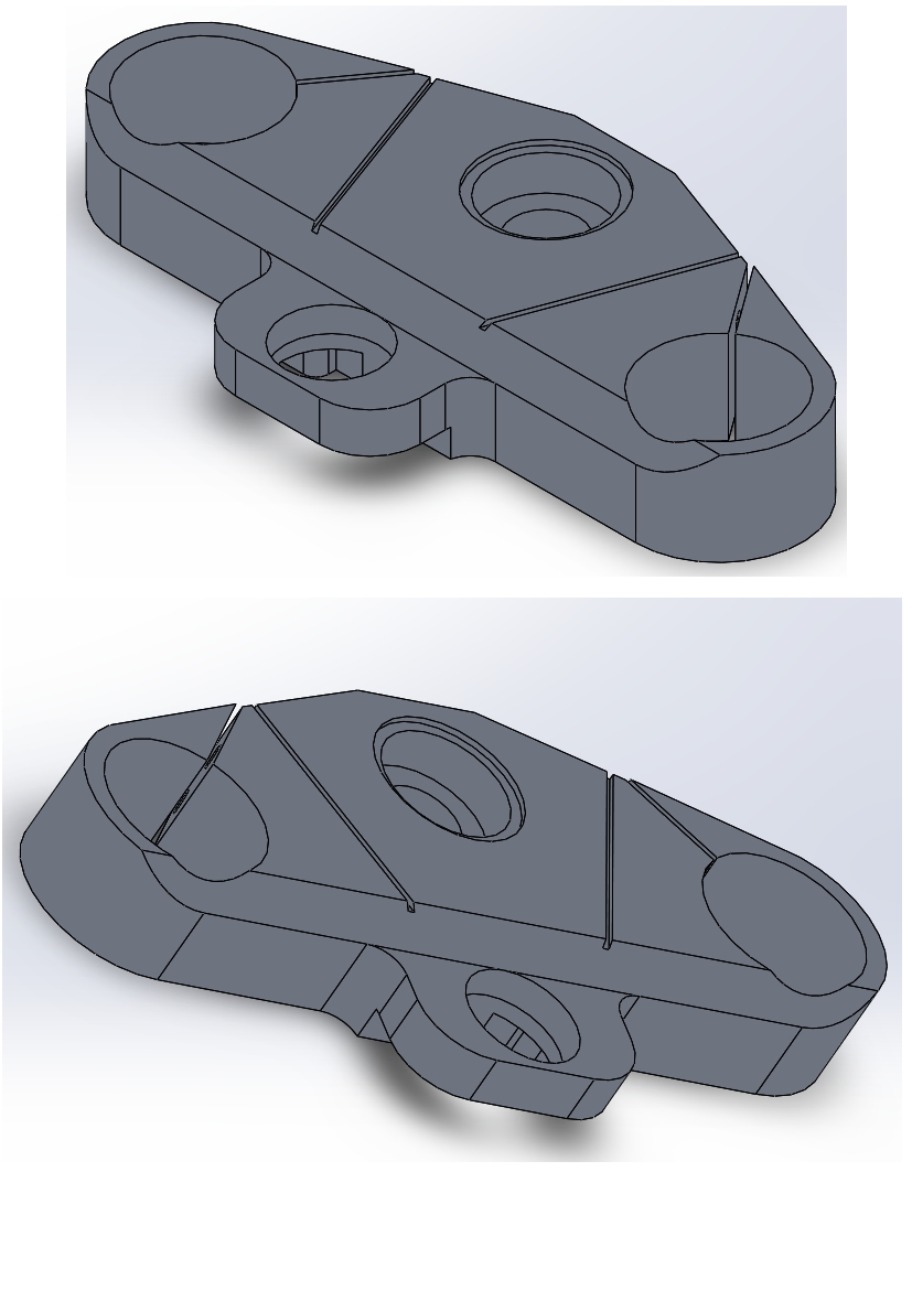 TE DE FOURCHE ALLUMINIUM TAILLE DANS LA MASSE - Prepatech Moto